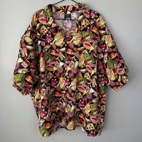 Toucan Dance by Fast Lane Short Sleeve Button Down Salsa Mexican Shirt Mens XXL - Picture 1 of 6
